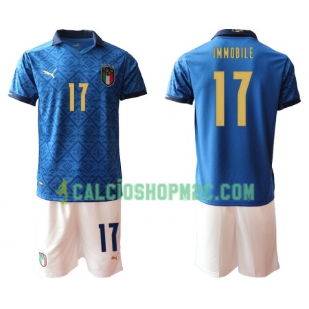 Italia Ciro Immobile 17 Bambino Maglia Prima Euro 2020 Manica Corta (+ Pantaloncini)